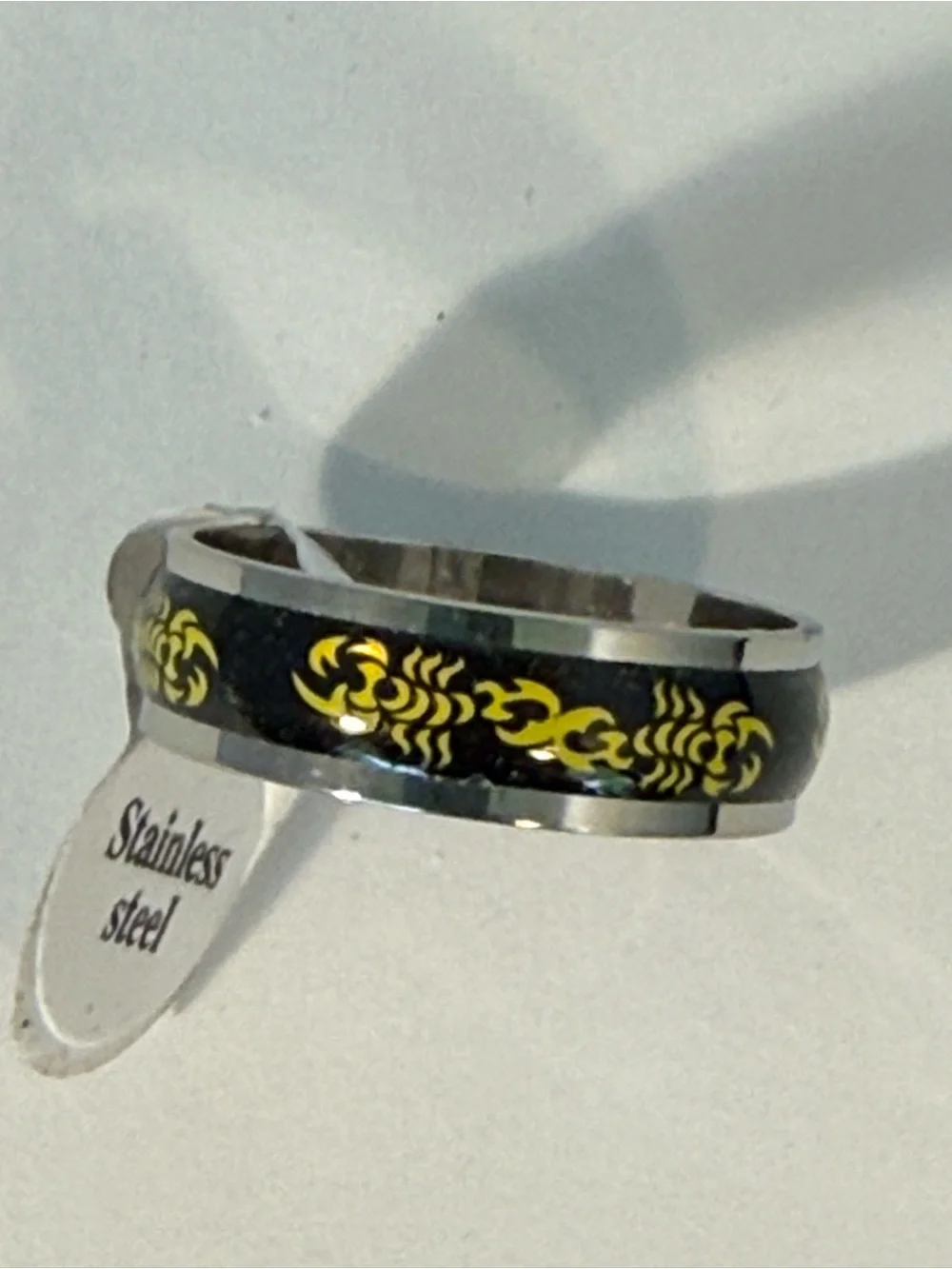Bundle of 10 Stainless Steel Rings NWT - Black and Gold Accent- Mixed Design